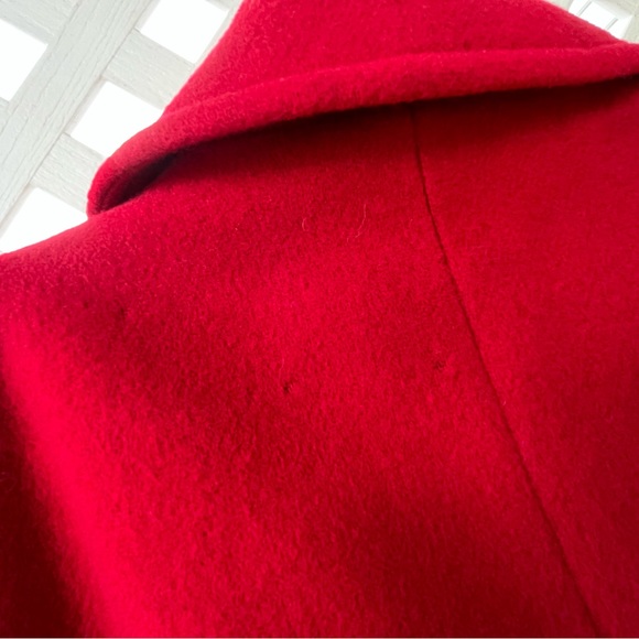 Red Wool Maxi Coat Vintage Spiegel - Picture 7 of 13